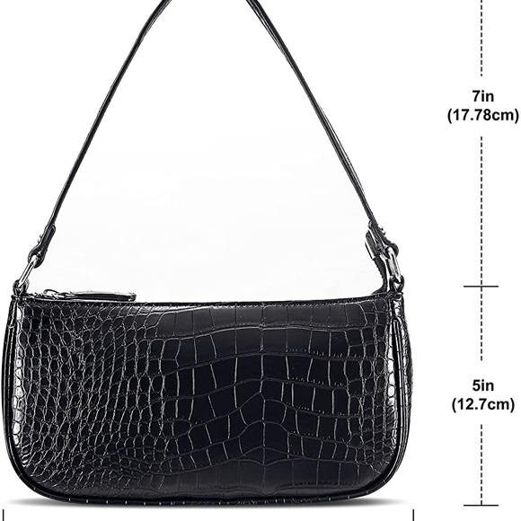 ⭐️ Retro Classic Clutch Shoulder Bag Women Croc - Picture 6 of 6